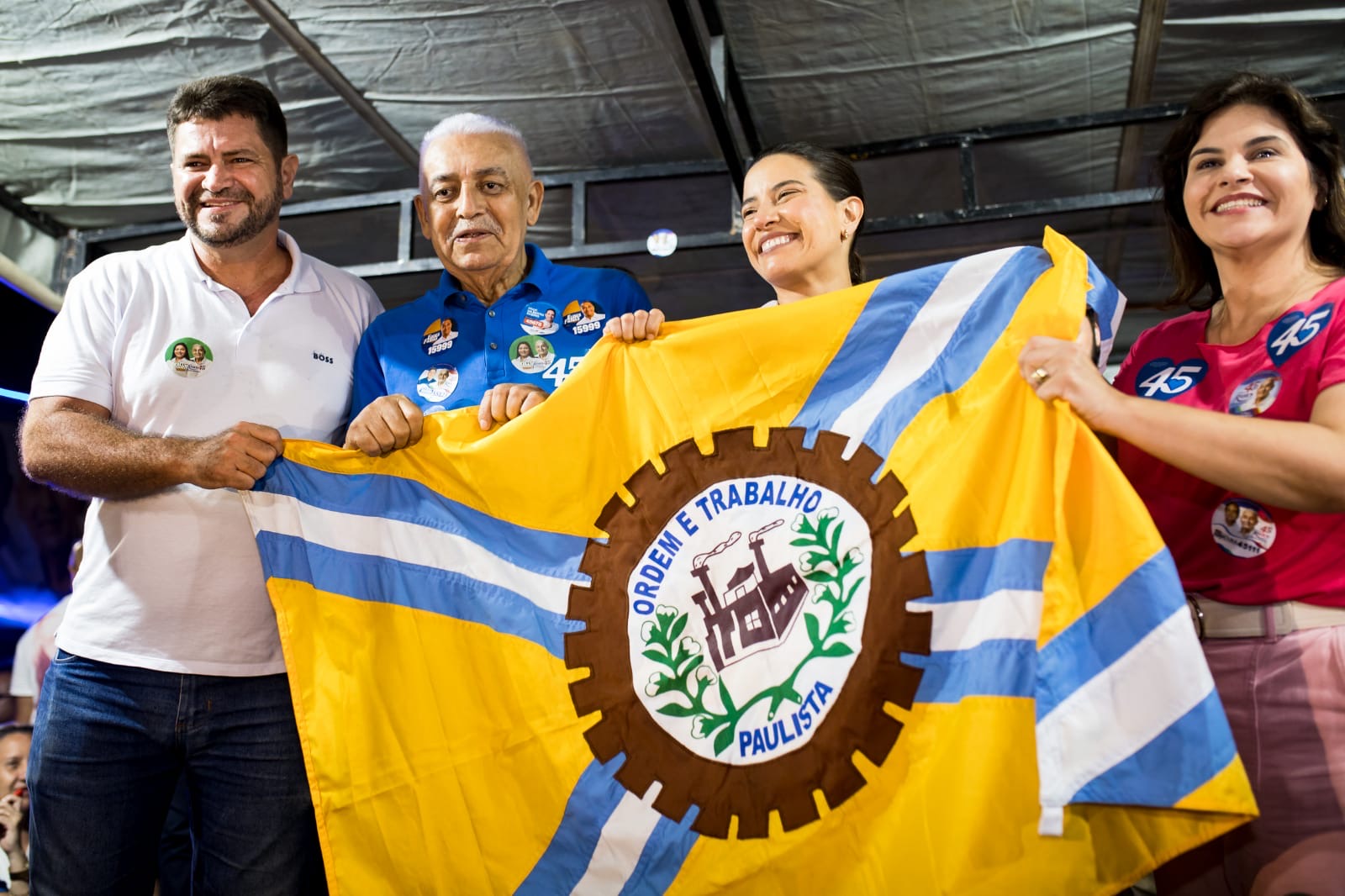 Em Paulista, Raquel e Priscila reforçam comício de Ramos