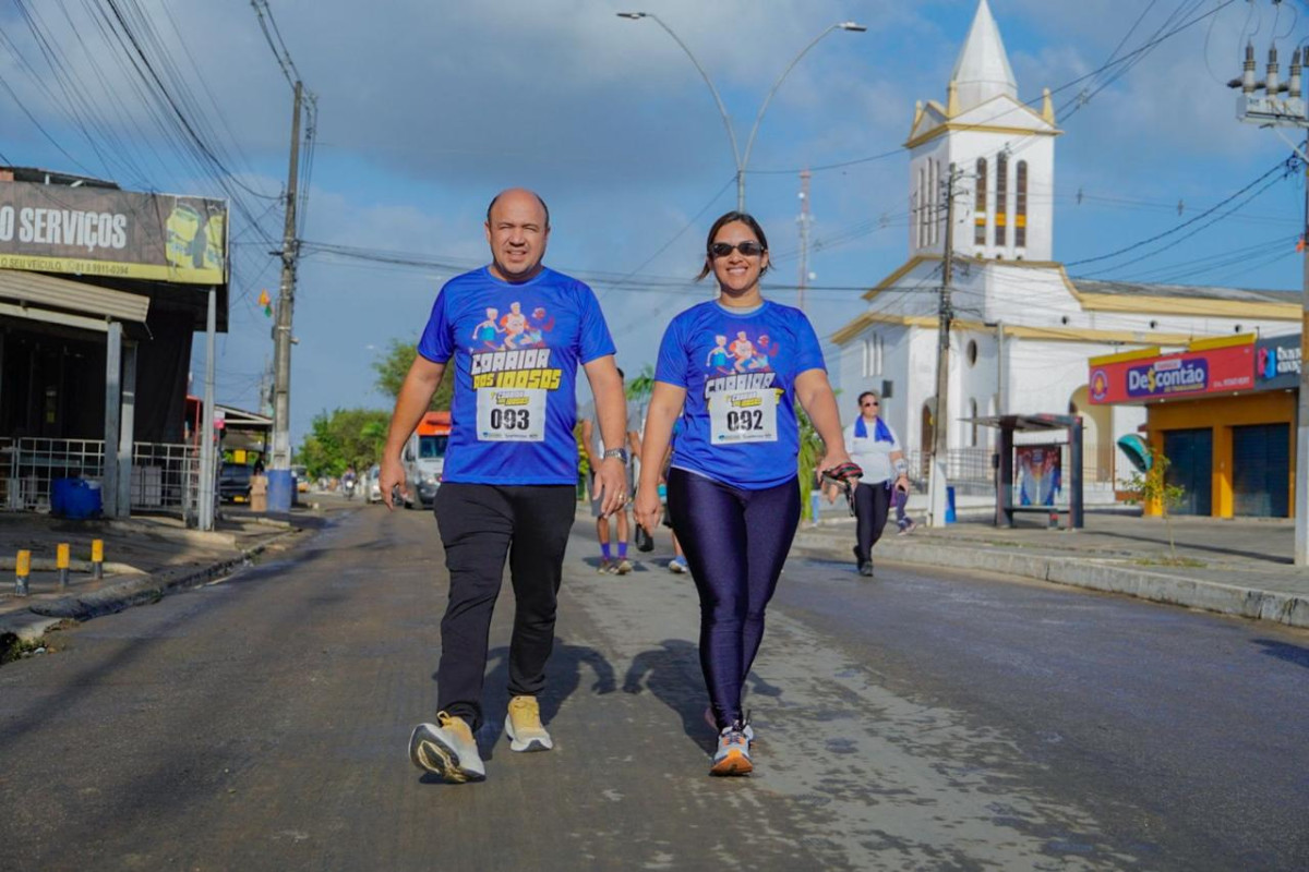 Prefeito Jogli Uchôa destaca a valorização dos idosos durante a 1ª Corrida dos Idosos em Araçoiaba